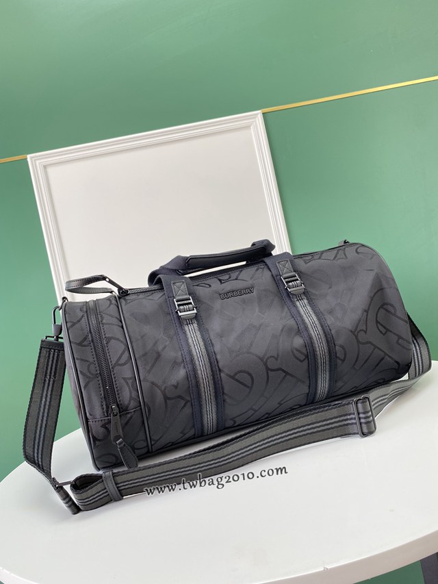Burberry專門店新款旅行袋Thomas專屬標識提花單肩挎背包 巴寶莉The Barrel巴瑞爾包 yxb1418